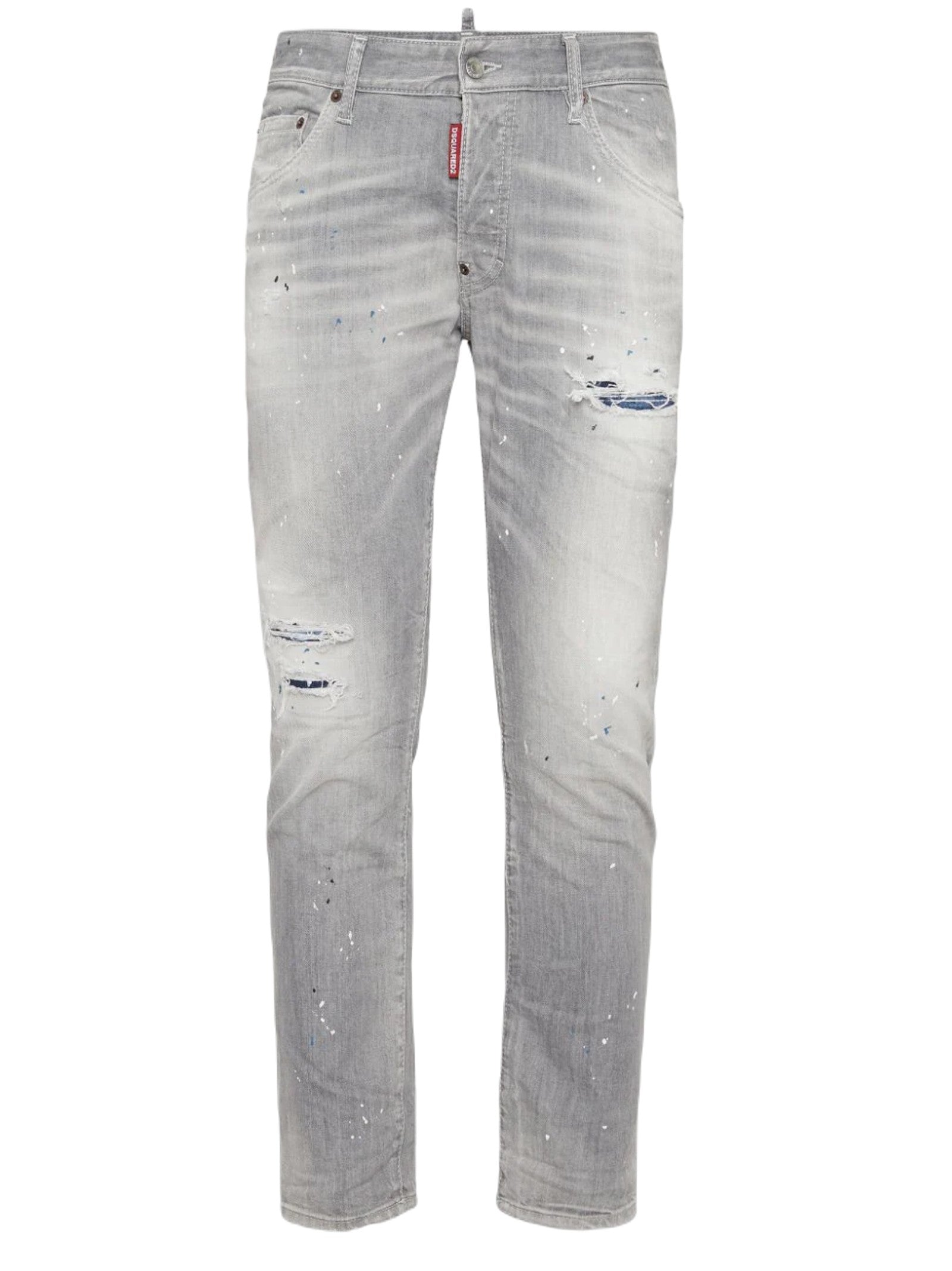 DSQUARED2 BLUE PEAKS GREY WASH SKATER JEANS S71LB1461S30260 852