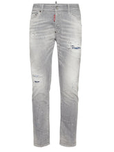 DSQUARED2 BLUE PEAKS GREY WASH SKATER JEANS S71LB1461S30260 852