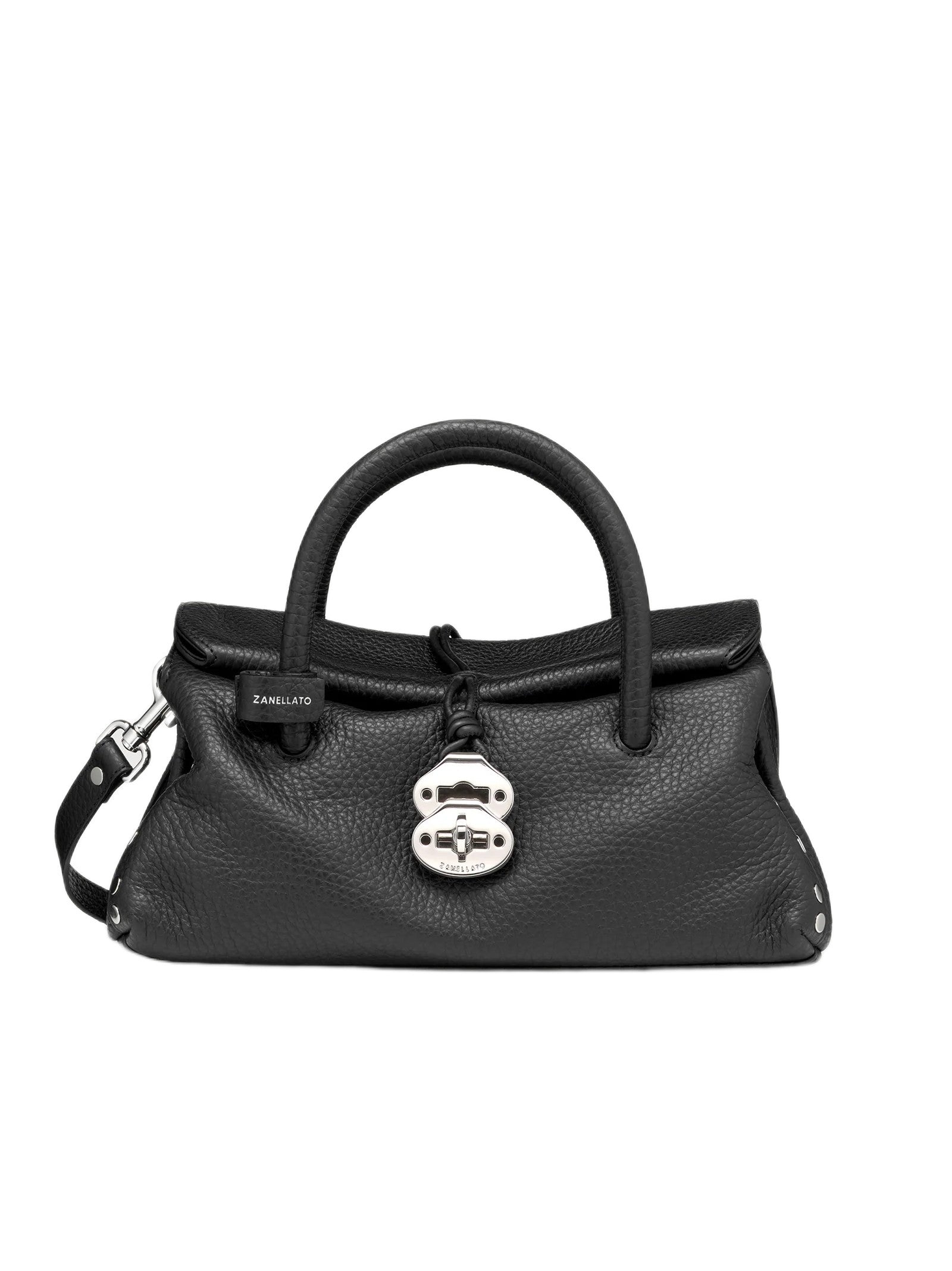 ZANELLATO DOTTA® SMALL IN PELLE MARTELLATA BLACK NERO 0687501120000 ##Z0001