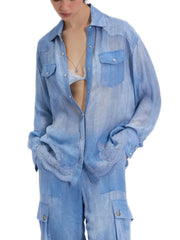 ERMANNO FIRENZE CAMICIA GEORGETTE D48EK021EB5 MF156