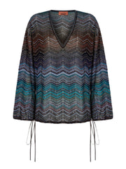 MISSONI BLUSA SCOLLO V PAILLETTES DS26SJ0FBK01H9 SM9ZT