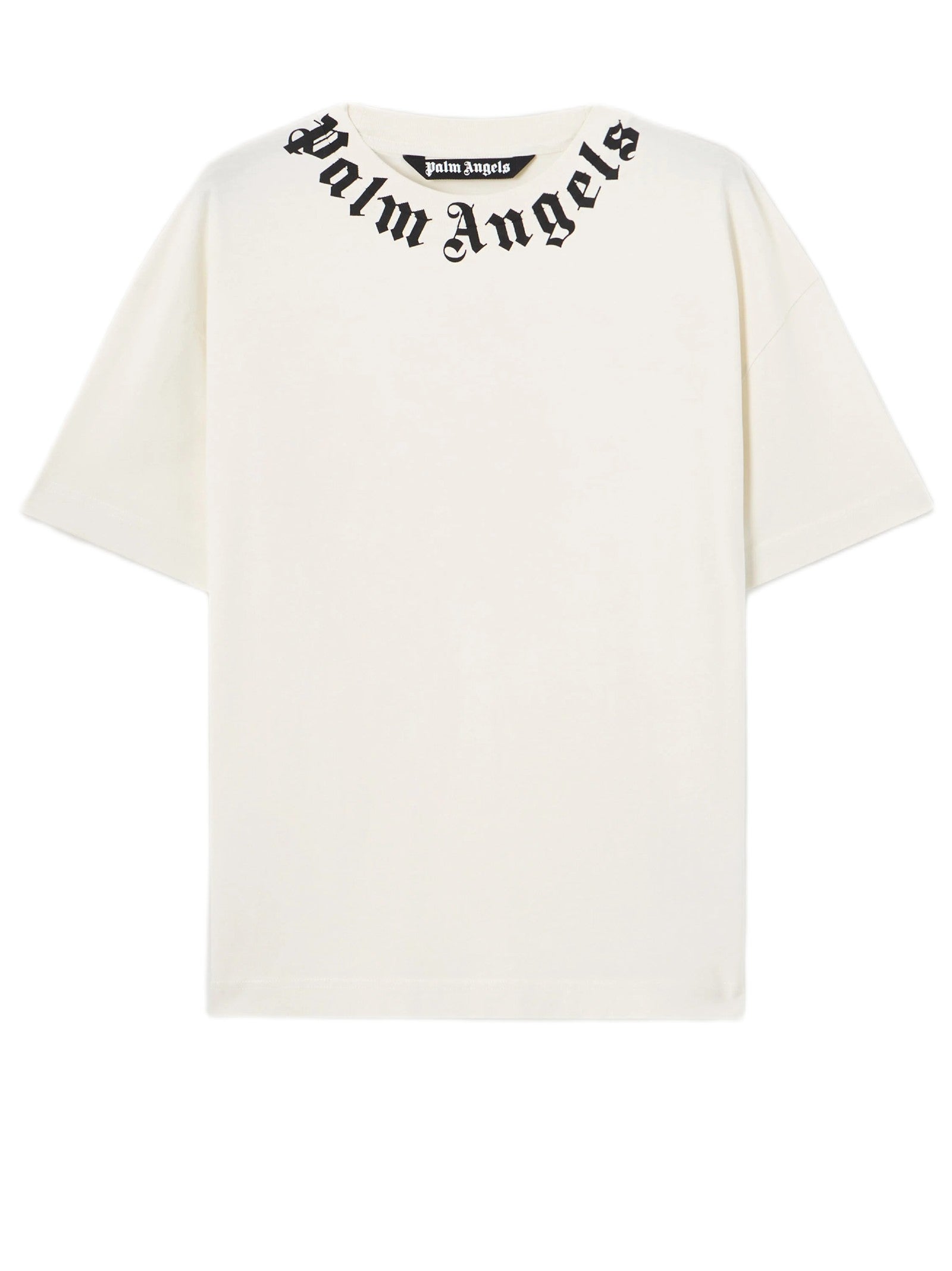 PALM ANGELS NECK LOGO T-SHIRT PMAA109S26JER008 0310