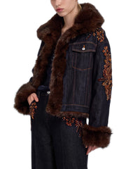 ERMANNO FIRENZE DENIM COLLO ECOVISONE D49ED011BEI8 MF152
