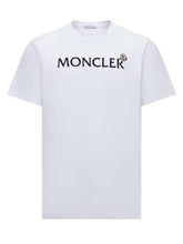 MONCLER T-SHIRT CON LOGO FLOCCATO 8C000678390T 001