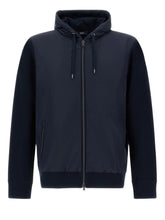 HERNO CARDIGAN IN PIQUET KNIT & NYLON MC000168U72056 9201