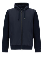 HERNO CARDIGAN IN PIQUET KNIT & NYLON MC000168U72056 9201