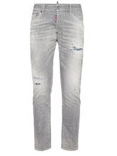 DSQUARED2 BLUE PEAKS GREY WASH SKATER JEANS S71LB1461S30260 852