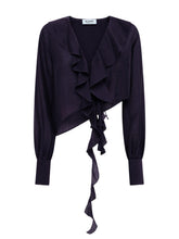 BLUGIRL BLUSA CROPPED CON VOLANT RA6099T486A 93713