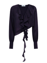 BLUGIRL BLUSA CROPPED CON VOLANT RA6099T486A 93713