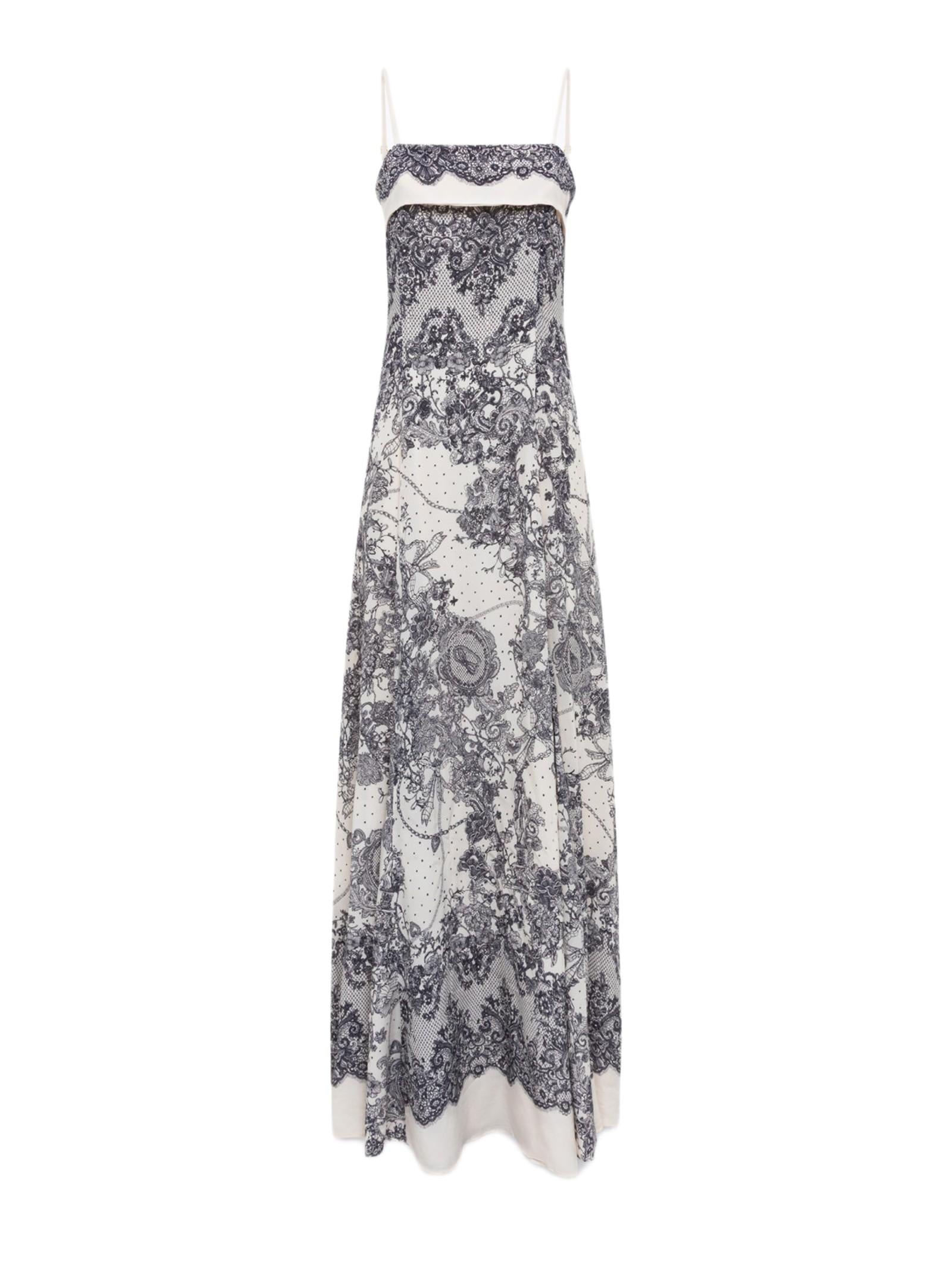 BLUGIRL ABITO LUNGO CON STAMPA PIZZO RA6160T523A P9401