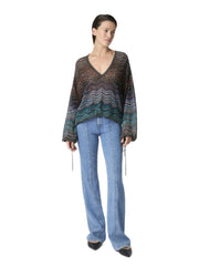 MISSONI BLUSA SCOLLO V PAILLETTES DS26SJ0FBK01H9 SM9ZT