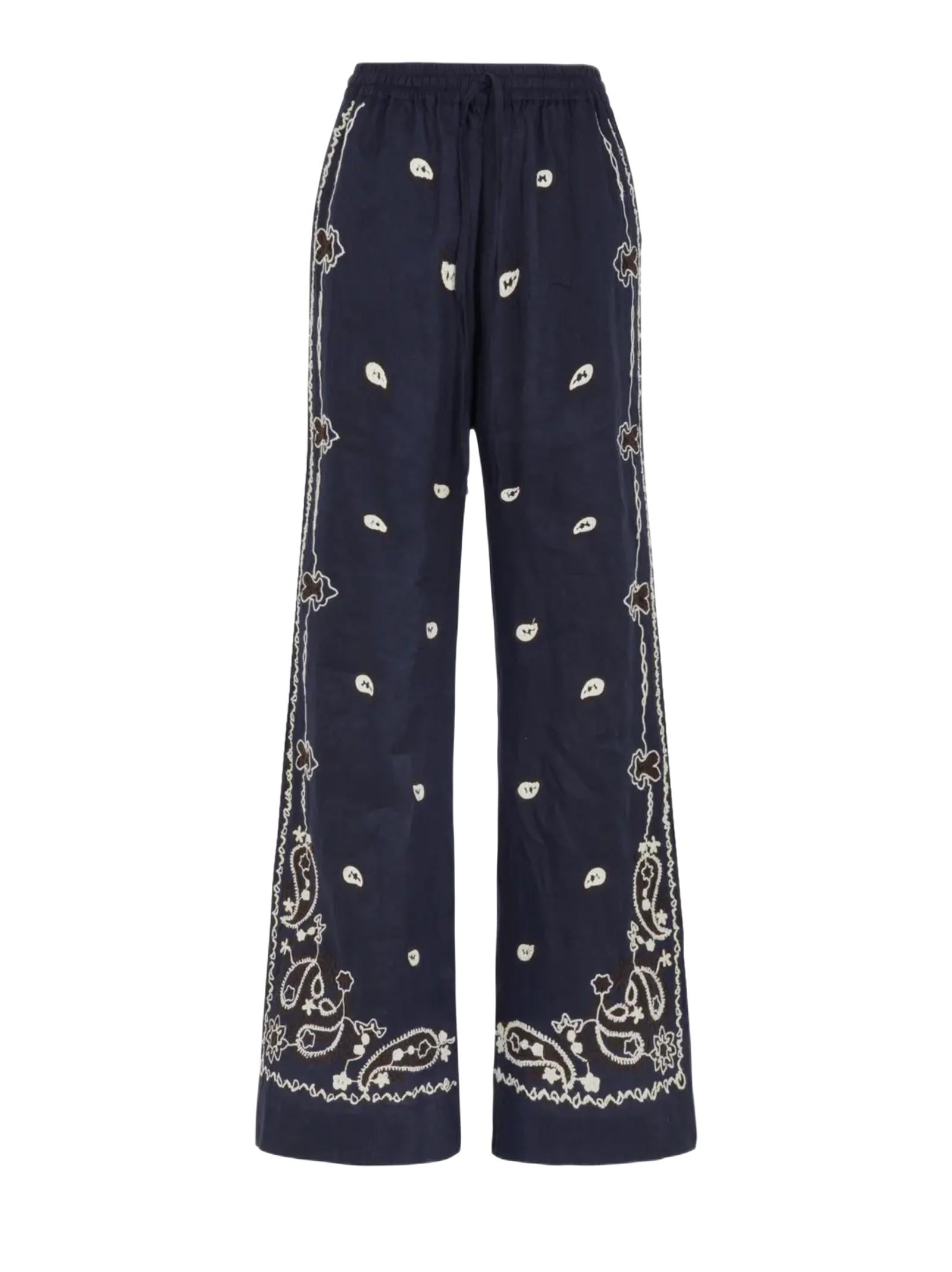P.A.R.O.S.H. PANTALONE IN LINO RICAMATO BEACH26D230760R 012
