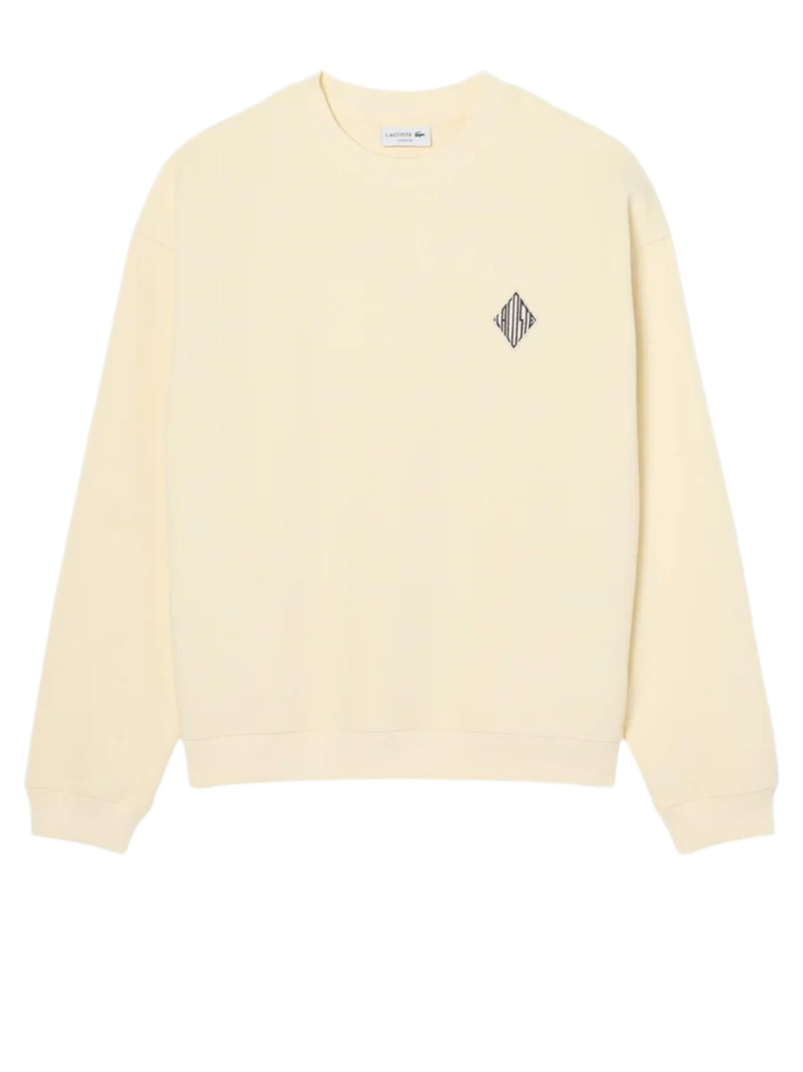 LACOSTE FELPA CON SETAMMA IN PIQUET DOUBLE FACE SH0035 S7G