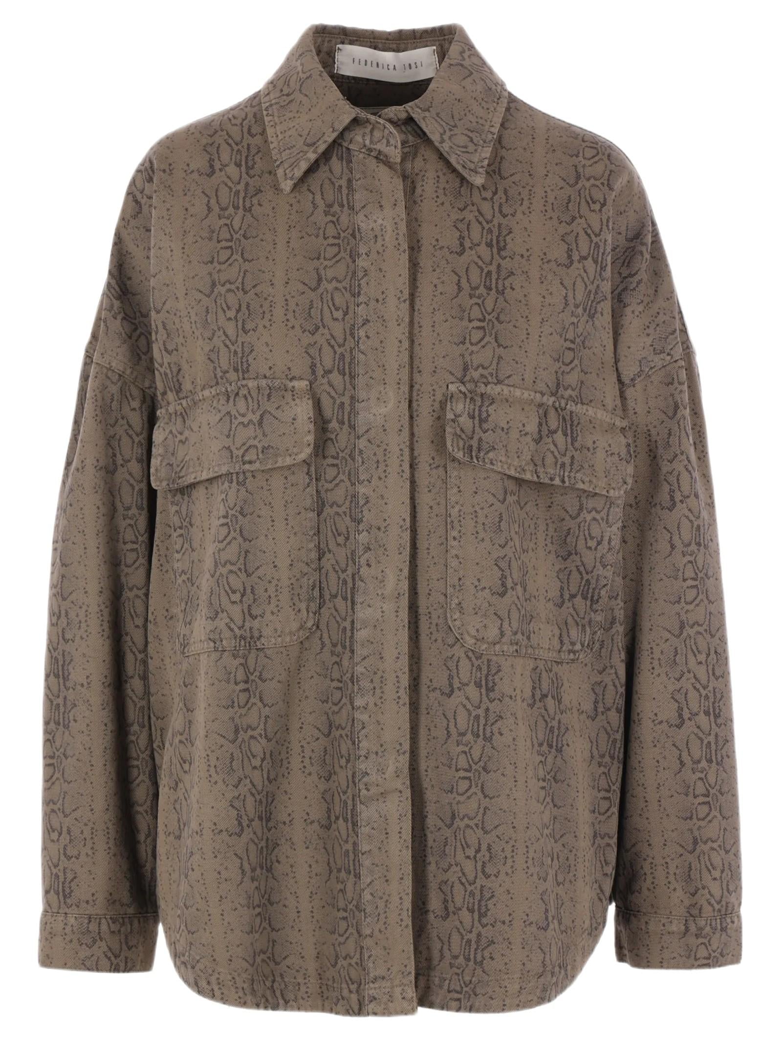 FEDERICA TOSI OVERSHIRT STAMPATA 40104401 88