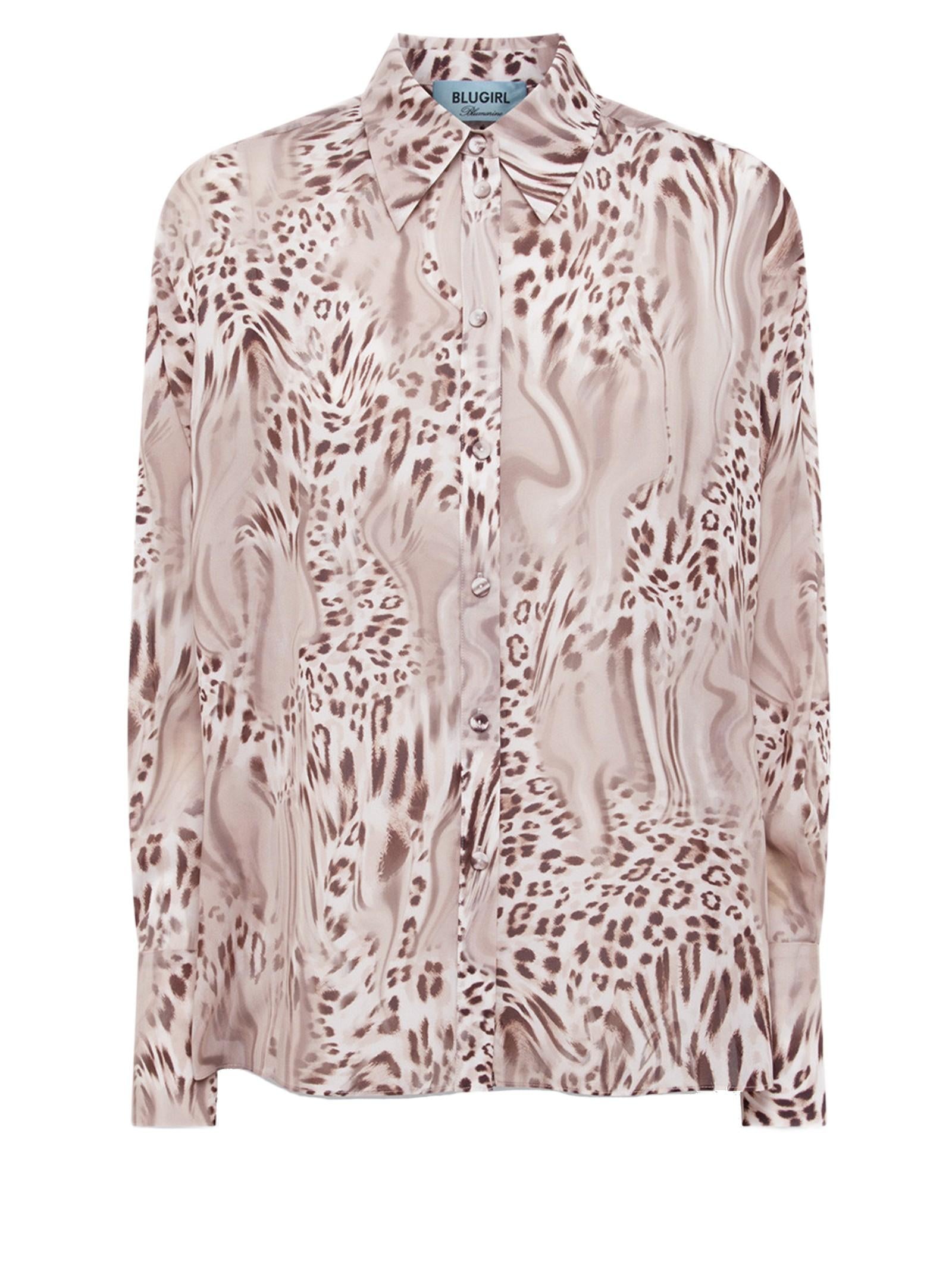 BLUGIRL CAMICIA IN SETA ANIMALIER RA6035T2949 P9371