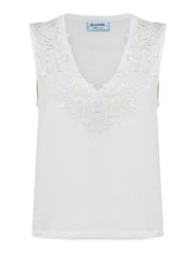 BLUGIRL TOP IN JERSEY CON PIZZO RA6152J5003 11111