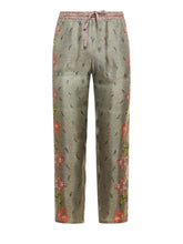 PIERRE LOUIS MASCIA ALOE PANTALONE IN SETA ALOE/S-PT10959 517912