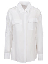 ERMANNO FIRENZE CAMICIA MISTO LINO CON RICAMI D46EK019ES5 MF010