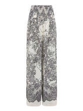 BLUGIRL PANTALONE WIDE LEG CON STAMPA PIZZO RA6128T523A P9401