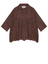 ERMANNO FIRENZE CAMICIA KIMONO IN SANGALLO D48EK022EN0 MFB24