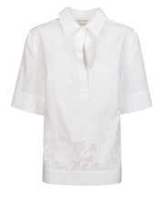 P.A.R.O.S.H. CAMICIA CON RICAMO CIOCCOLATOD313084 001