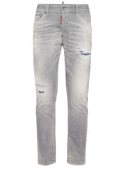 DSQUARED2 BLUE PEAKS GREY WASH SKATER JEANS S71LB1461S30260 852 