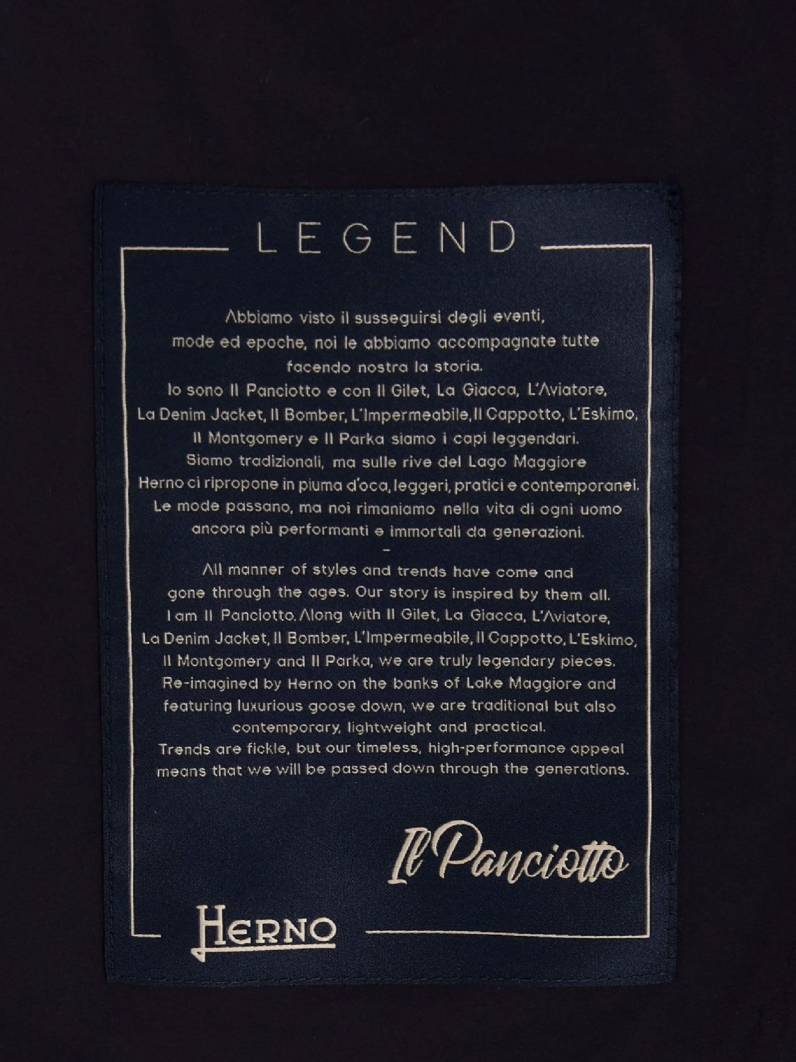 HERNO GILET PIUMA LEGEND PI002ULE19288 9200 