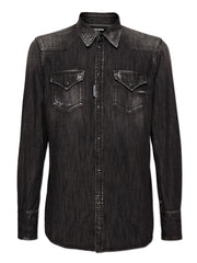 DSQUARED2 CAMICIA WESTERN IN DENIM S74DM0848S30826 900 