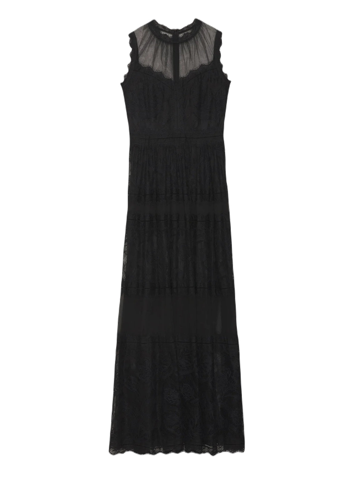 ERMANNO FIRENZE ABITO LUNGO DI TULLE E PIZZO D46EQ041ER0 MF099 