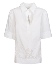 P.A.R.O.S.H. CAMICIA CON RICAMO CIOCCOLATOD313084 001 