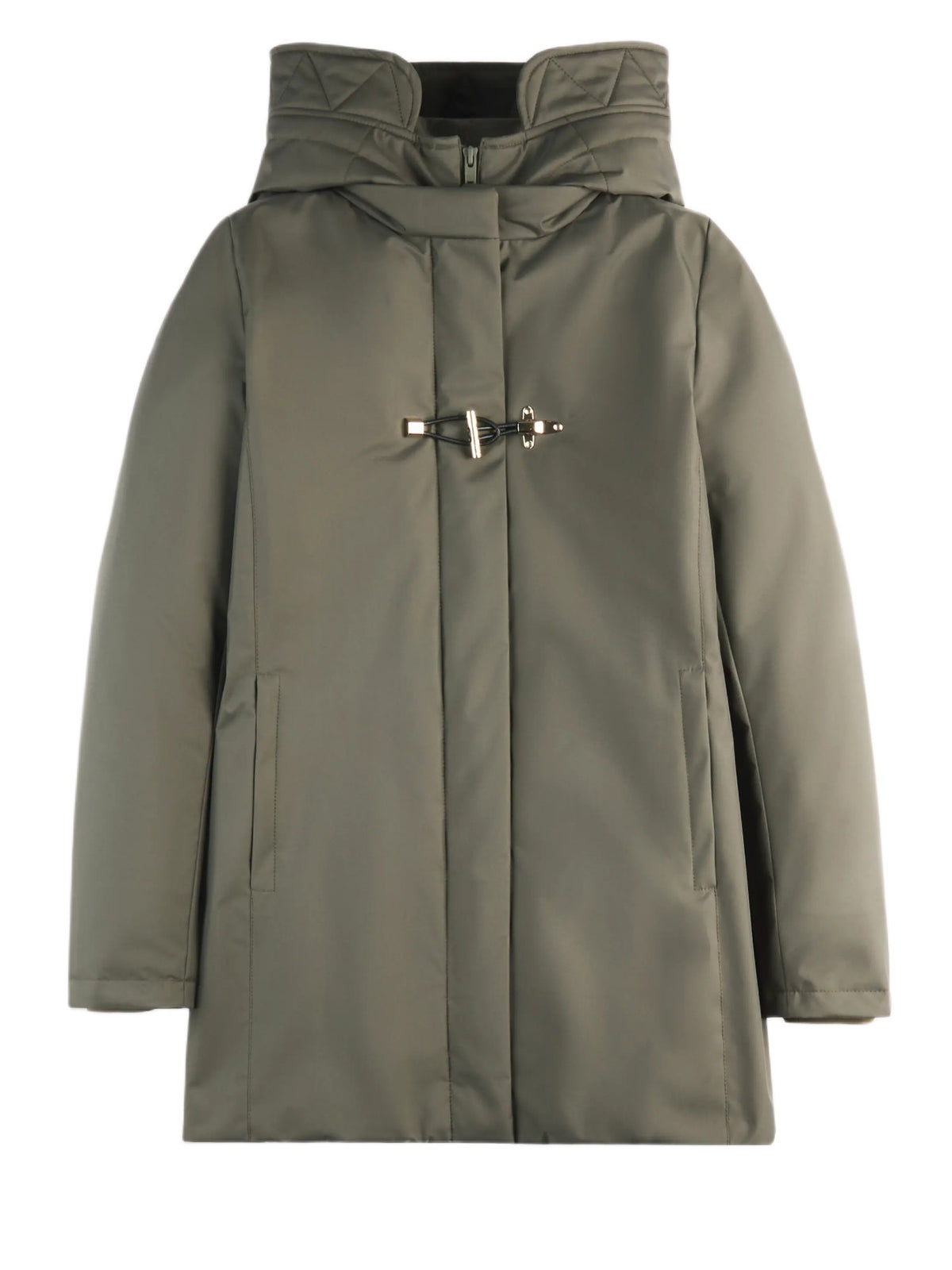 FAY TOGGLE COAT IN GABARDINA TECNICA NAW59513830ZXE V805 