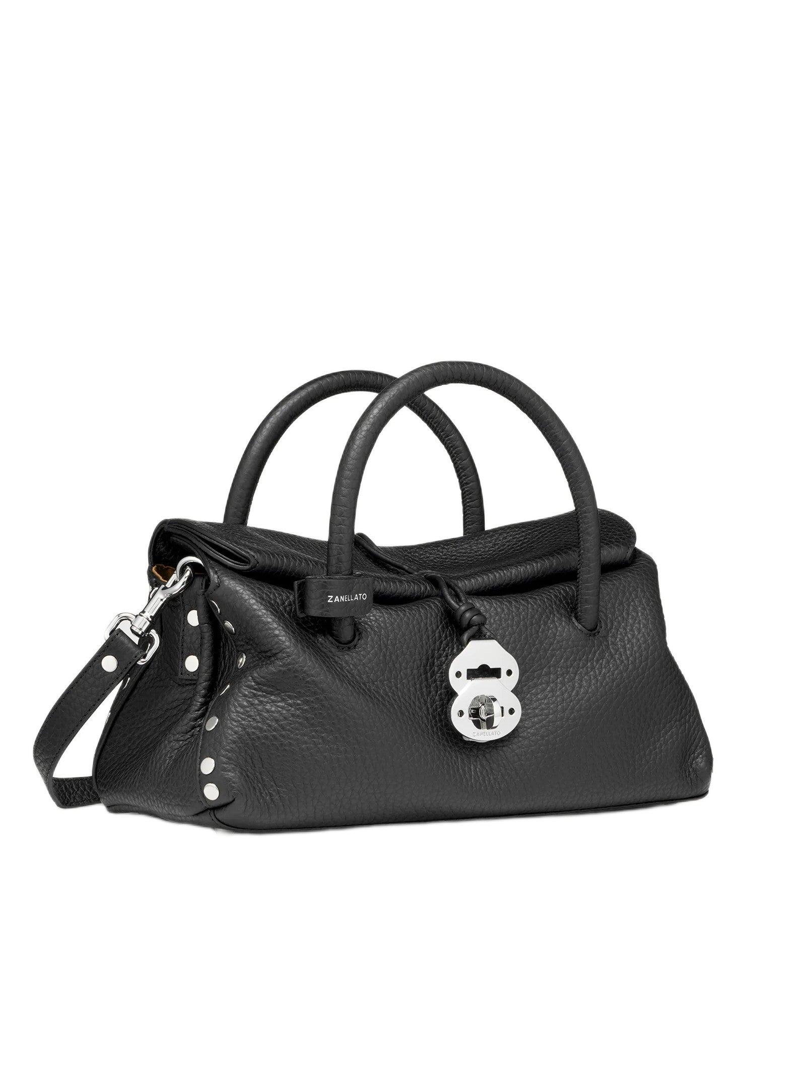 ZANELLATO DOTTA® SMALL IN PELLE MARTELLATA BLACK NERO 0687501120000 ##Z0001 