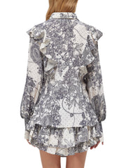 BLUGIRL CON STAMPA PIZZO E VOLANT RA6129T523A P9401 