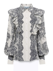 BLUGIRL CON STAMPA PIZZO E VOLANT RA6129T523A P9401 