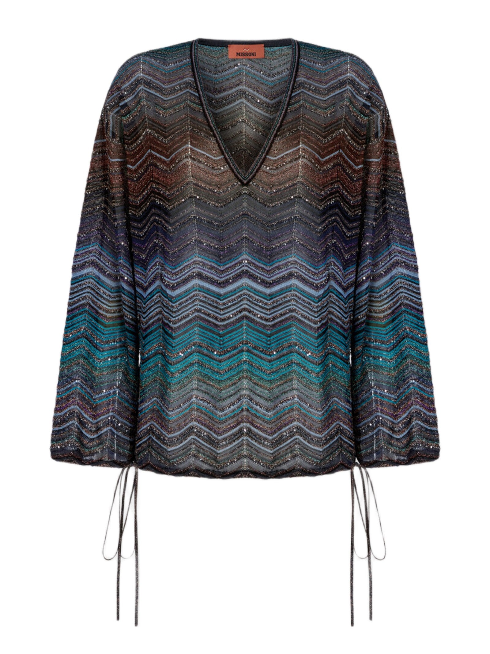 MISSONI BLUSA SCOLLO V PAILLETTES DS26SJ0FBK01H9 SM9ZT 