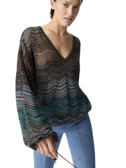 MISSONI BLUSA SCOLLO V PAILLETTES DS26SJ0FBK01H9 SM9ZT 