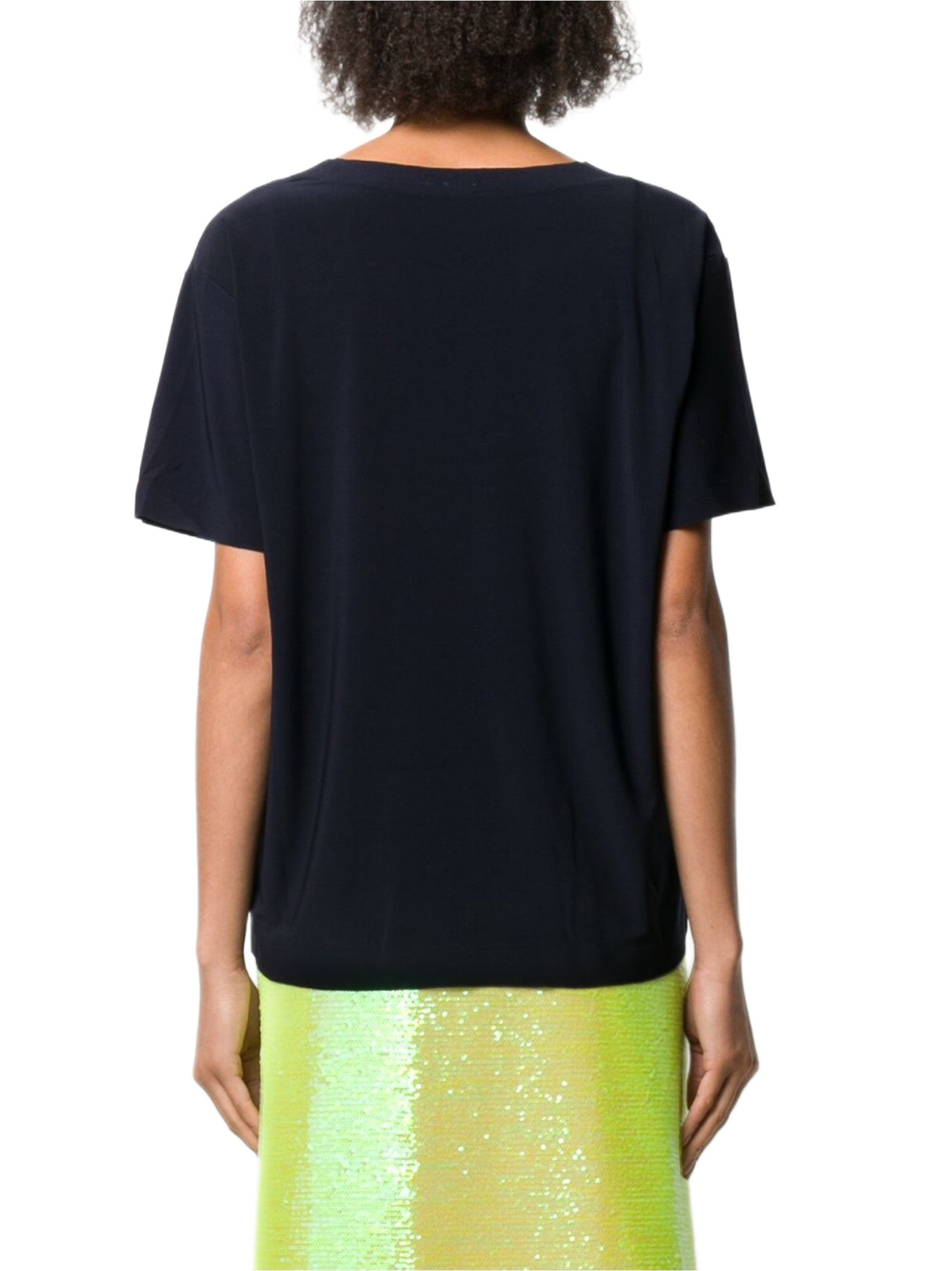 NORMA KAMALI T-SHIRT IN JERSEY KK4266PL104012 MIDNIGHT 