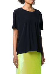 NORMA KAMALI T-SHIRT IN JERSEY KK4266PL104012 MIDNIGHT 