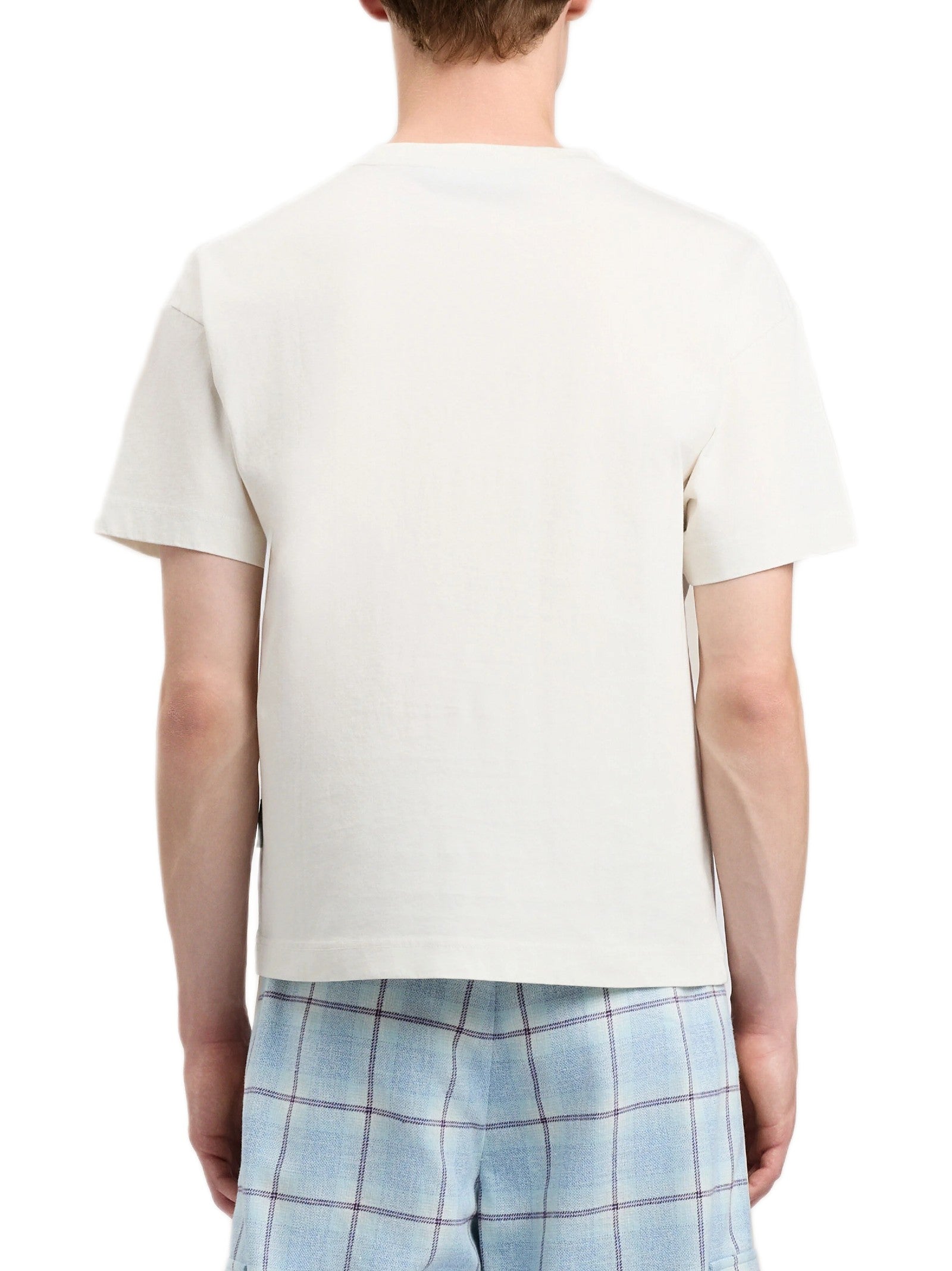PALM ANGELS NECK LOGO T-SHIRT PMAA109S26JER008 0310 