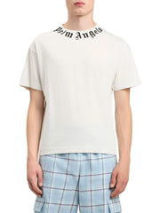 PALM ANGELS NECK LOGO T-SHIRT PMAA109S26JER008 0310 