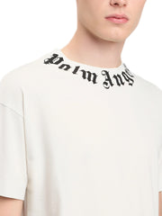 PALM ANGELS NECK LOGO T-SHIRT PMAA109S26JER008 0310 