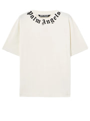 PALM ANGELS NECK LOGO T-SHIRT PMAA109S26JER008 0310 