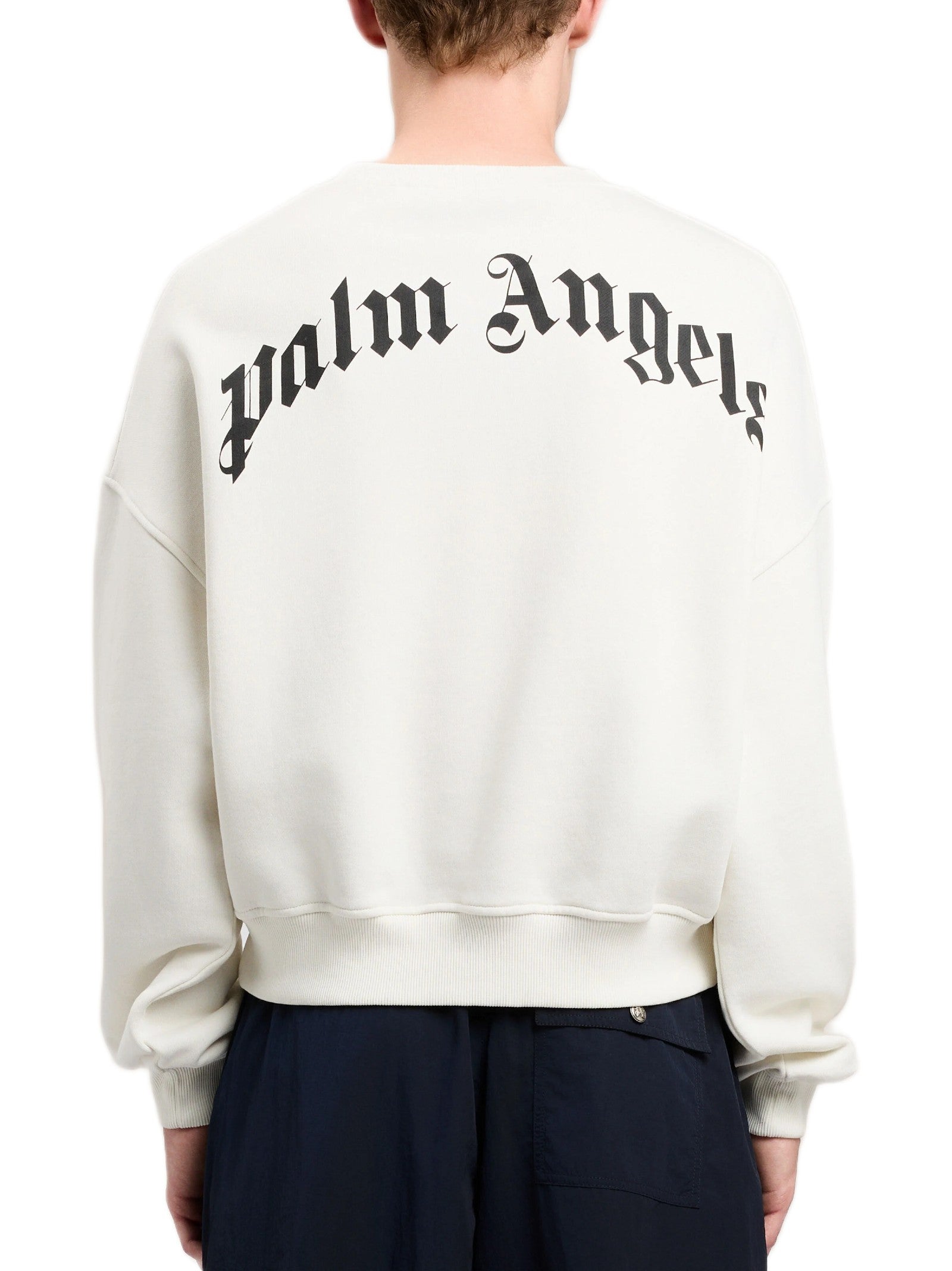 PALM ANGELS BACK CURVED LOGO LOOSE SWEATSHIRT PMBA08JS26FLE004 0310 