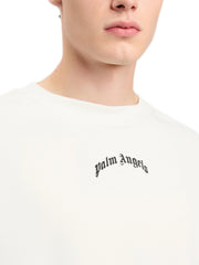 PALM ANGELS BACK CURVED LOGO LOOSE SWEATSHIRT PMBA08JS26FLE004 0310 