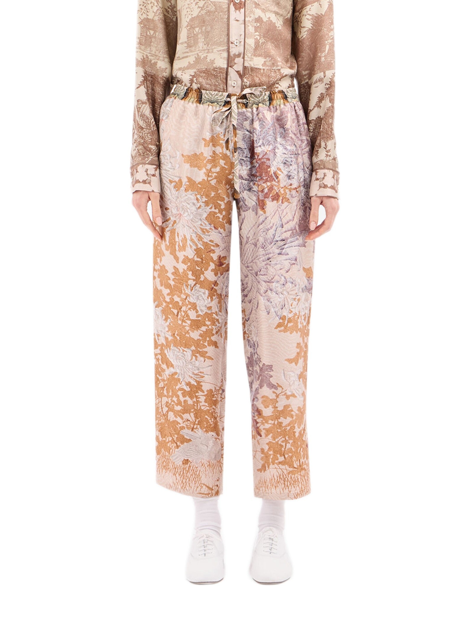 PIERRE LOUIS MASCIA ALOE PANTALONE IN SETA ALOE/S-PT10959 517914 