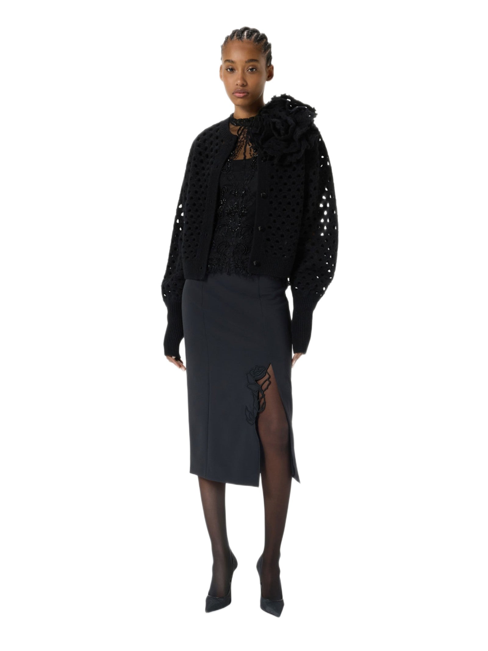 BLUMARINE CARDIGAN PUNTO RETE RF6159MAB35 22222 