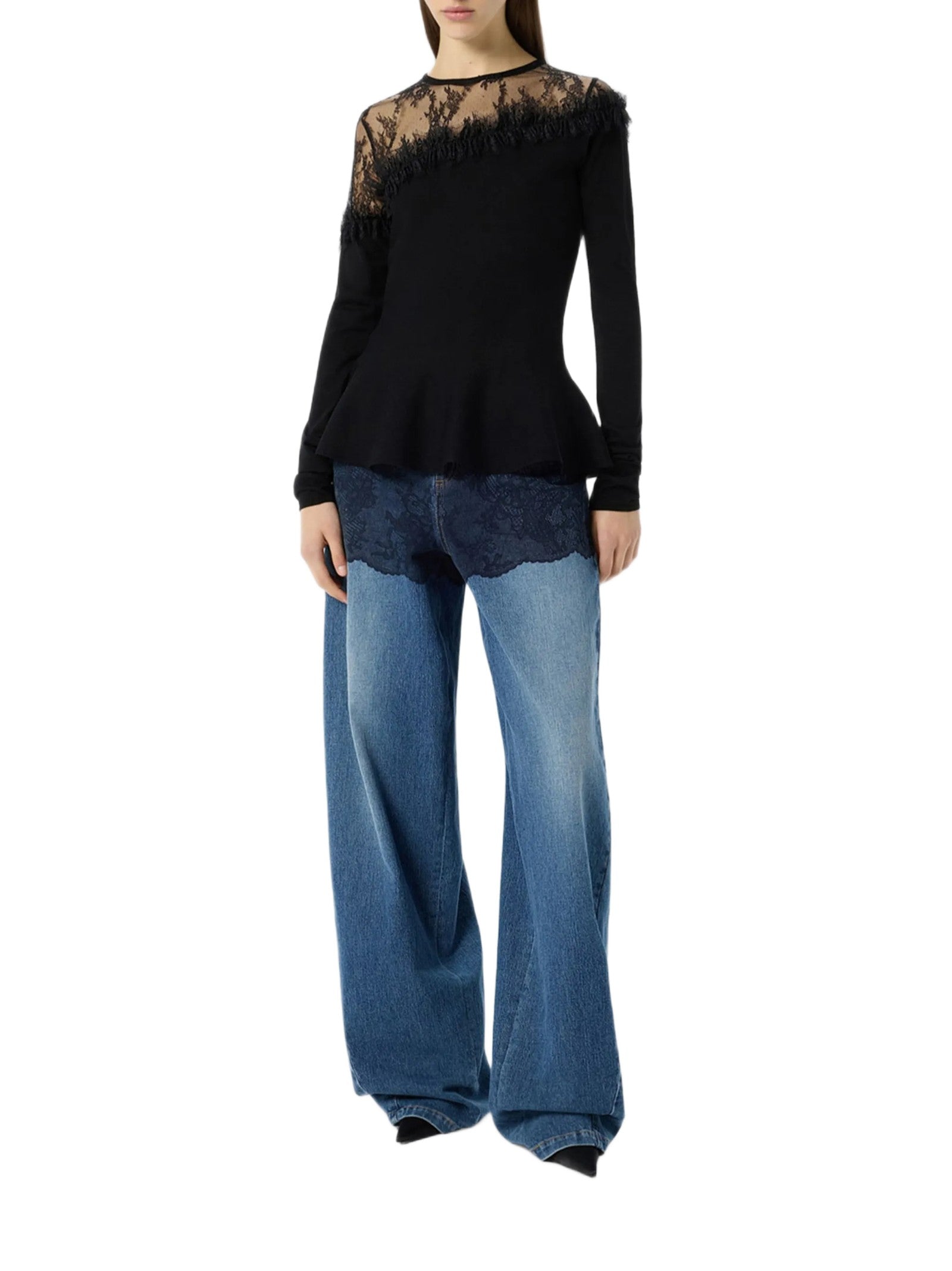 BLUMARINE IN LANA CON CARRE' IN TULLE RF6170MA313 22222 