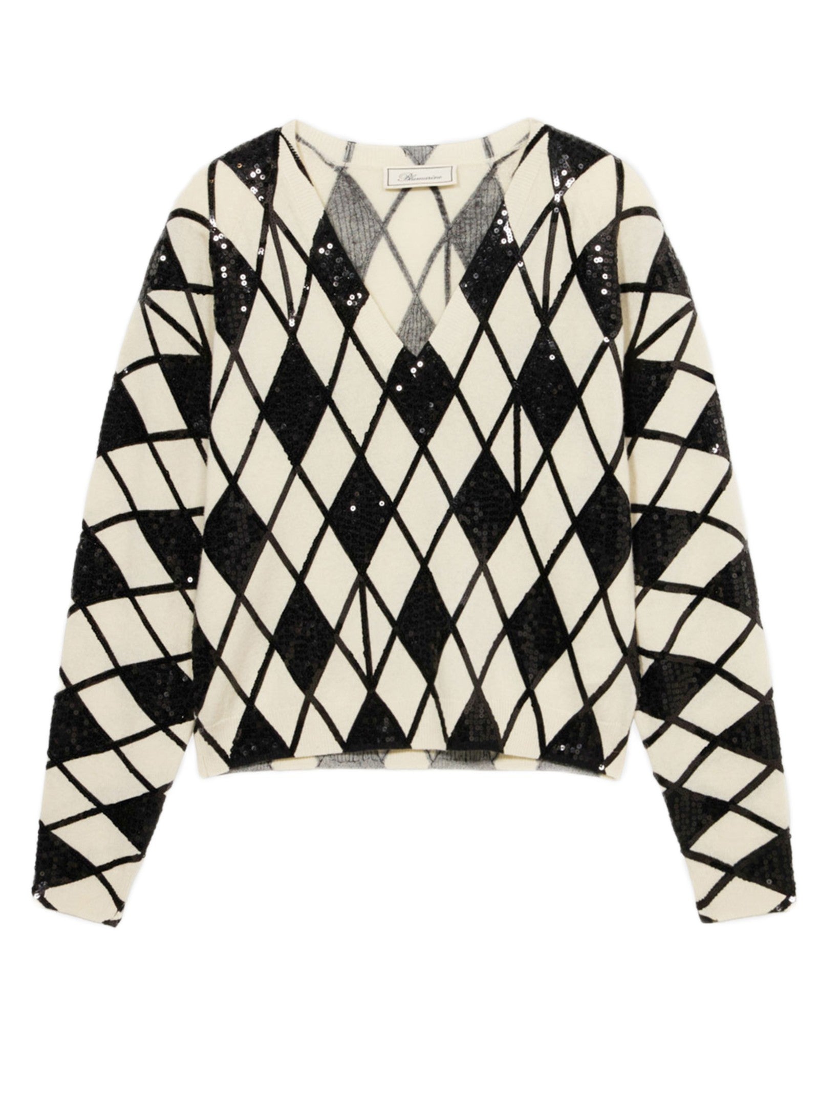 BLUMARINE CASHMERE ROMBI E PAILLETTES RF6175MAB37 L9654 