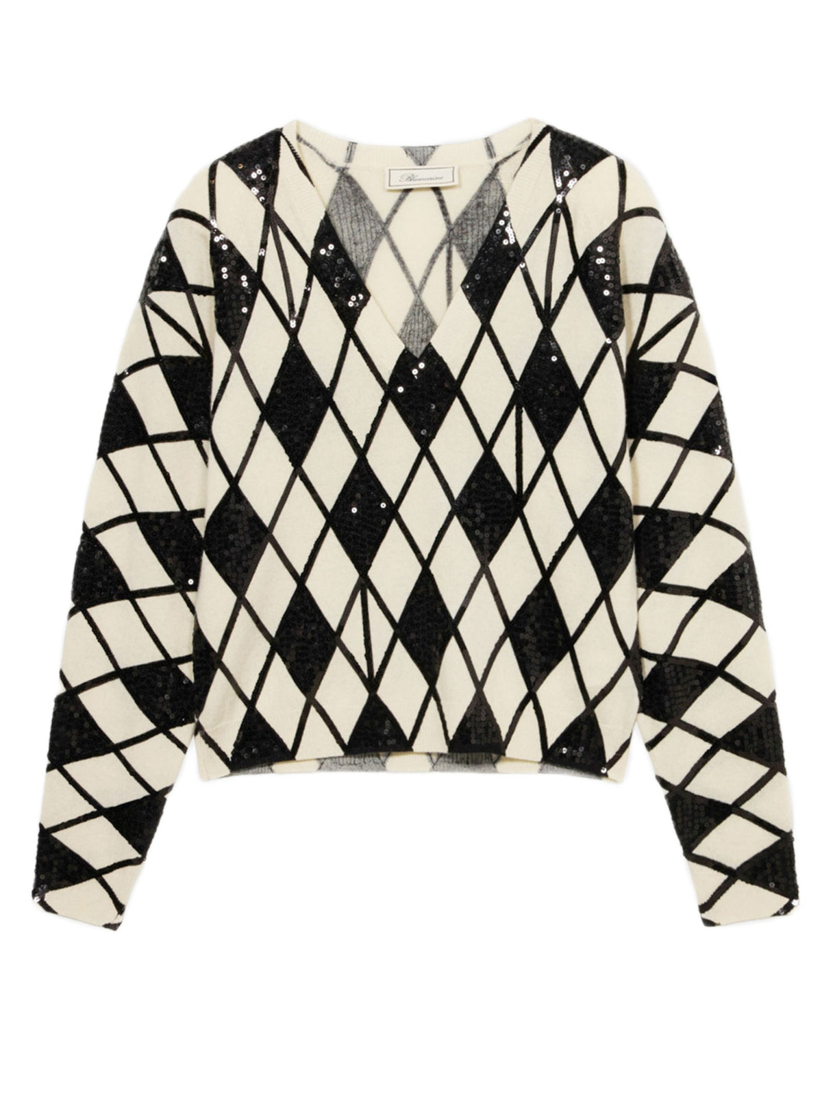 BLUMARINE CASHMERE ROMBI E PAILLETTES RF6175MAB37 L9654 