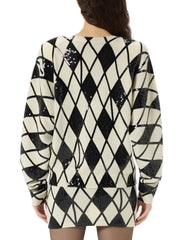 BLUMARINE CASHMERE ROMBI E PAILLETTES RF6175MAB37 L9654 